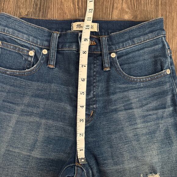 Madewell Cali Demi Boot Raw Hem Patchwork Jeans 26 - Picture 11 of 14